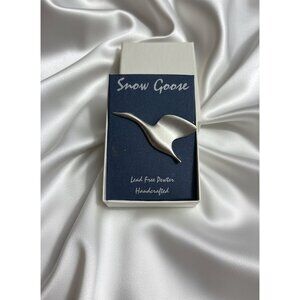 Snow Goose Handcrafted Pewter Brooch Pin